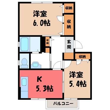 プルミエ・ドミール Dの物件間取画像